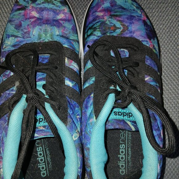 Womens Adidas Running Sneakers Size 8 - Purple/Blue Pretty "Cracked Ice" Pattern - Picture 8 of 8